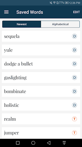Captura de pantalla de Dictionary - Merriam-Webster