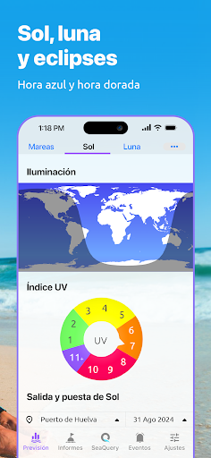 Captura de pantalla de Nautide: Mareas, Viento, Olas+