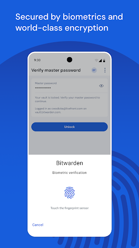 Captura de pantalla de Bitwarden - Password Manager