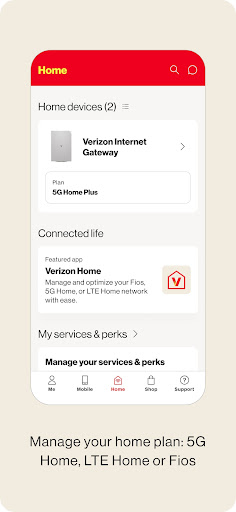 Captura de pantalla de My Verizon