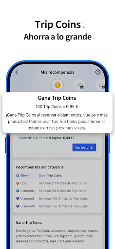 Captura de pantalla de Trip.com: Vuelo, Tren y Hotel