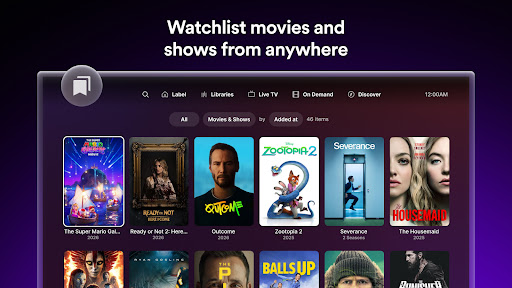 Captura de pantalla de Plex: TV en vivo, pelis y más