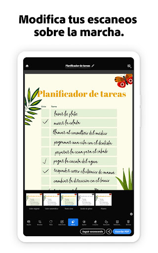 Captura de pantalla de Adobe Scan: escáner PDF con IA