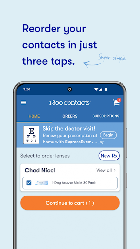 Captura de pantalla de 1800 Contacts - Lens Store