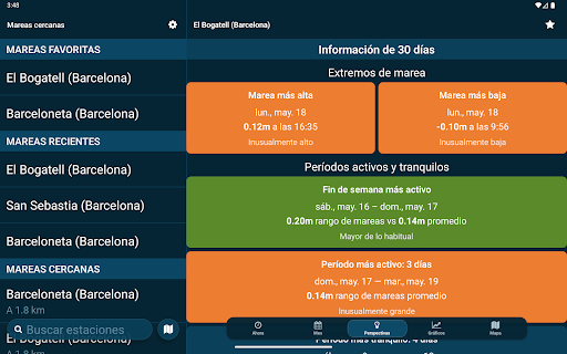 Captura de pantalla de Mareas cercanas