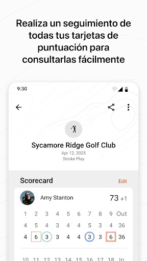 Captura de pantalla de Garmin Golf