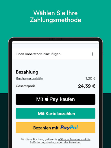 Trainline: Zugtickets kaufen Screenshot