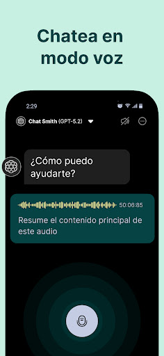 Captura de pantalla de Chat Smith: Chatbot IA Español