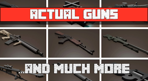 Captura de pantalla de Gun Mod for Minecraft PE