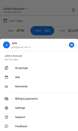 Google Ads screenshot