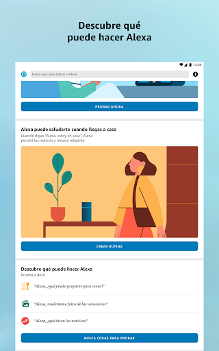 Captura de pantalla de Amazon Alexa