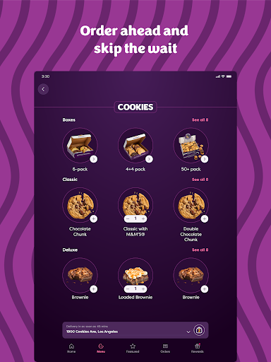 Captura de pantalla de Insomnia Cookies
