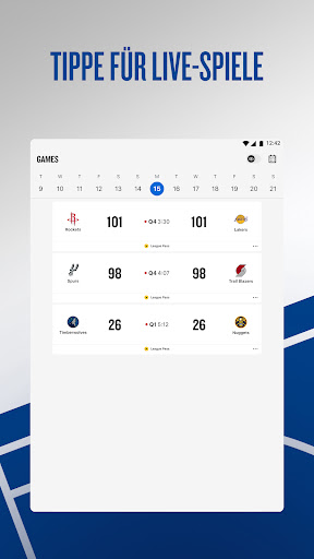NBA: Live-Spiele & Spielstände Screenshot