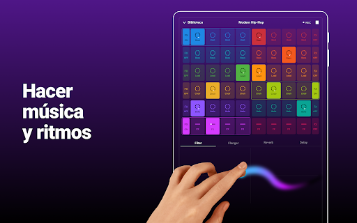Captura de pantalla de Groovepad - creador de música