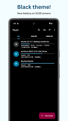 Captura de pantalla de Flud+