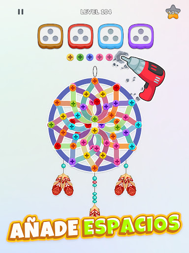 Captura de pantalla de Unscrew Nuts Sort: Pin Puzzle