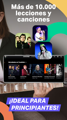 Captura de pantalla de Yousician: profesor de música