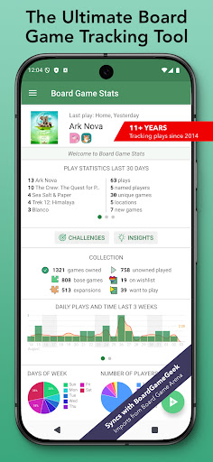 Captura de pantalla de Board Game Stats