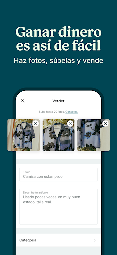 Captura de pantalla de Vinted: tu app de segunda mano