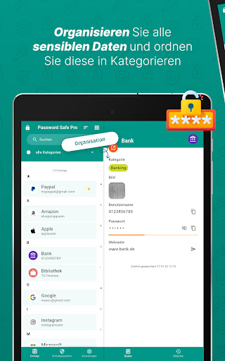 Password Safe und Manager Screenshot