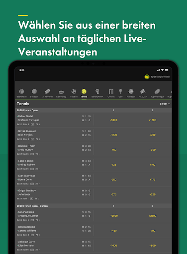 bet365 Sportwetten Screenshot