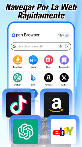 Captura de pantalla de Open Browser - Smart & Safe