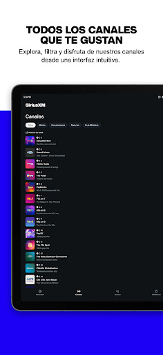 Captura de pantalla de SiriusXM: Música y más