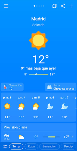 Captura de pantalla de El Tiempo y Clima: Weather Sky