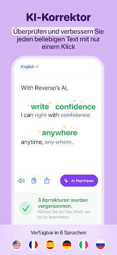 Reverso Übersetzer Wörterbuch Screenshot