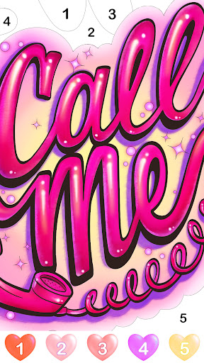 Captura de pantalla de color de graffiti por número