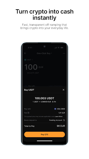 Captura de pantalla de Bybit: Compra Bitcoin y USDT