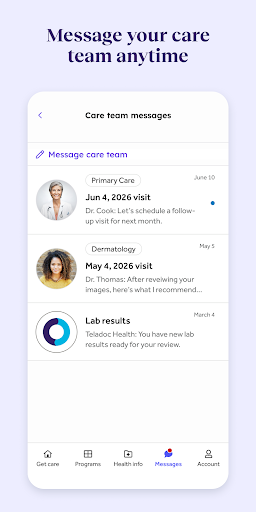 Captura de pantalla de Teladoc Health