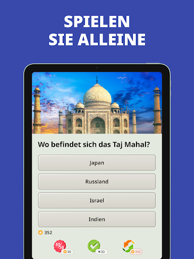 QuizzLand Allgemeinwissen Quiz Screenshot