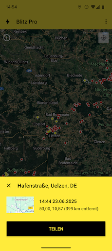 Mein Blitz-Tracker Screenshot
