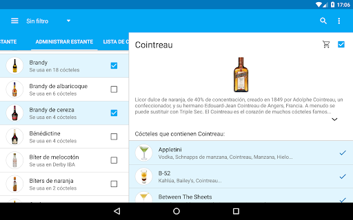 Captura de pantalla de Mi bar de cócteles Pro