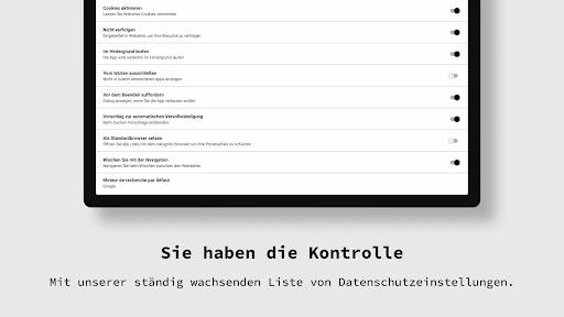 Privater Browser Inkognito App Screenshot