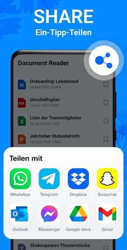Alle Dokumente Leser: PDF, XLS Screenshot