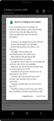 Captura de pantalla de Diagnóstico Tor OBD2