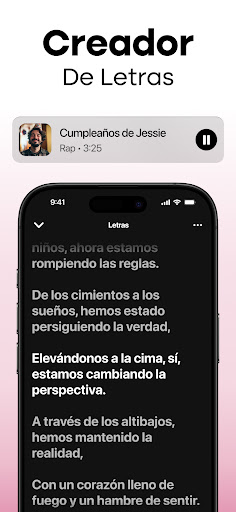 Captura de pantalla de MyTunes: Crear música con IA
