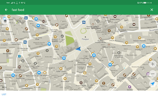 Captura de pantalla de Organic Maps: mapas offline