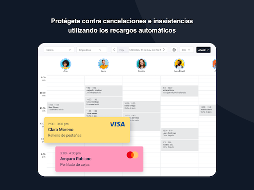 Captura de pantalla de Fresha para negocios