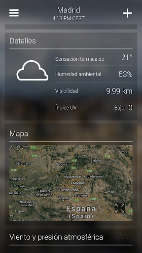 Captura de pantalla de Yahoo Tiempo