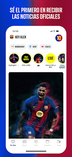 Captura de pantalla de FC Barcelona Official App