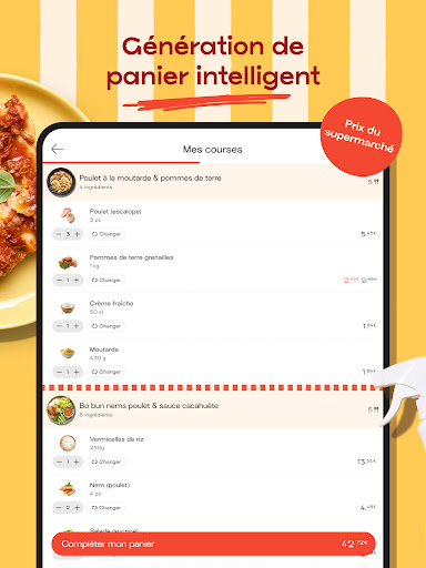 Jow - Recettes et courses Screenshot