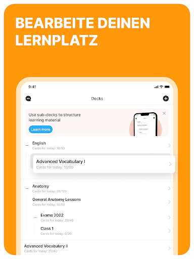 Noji: Vokabel Karteikarten Screenshot