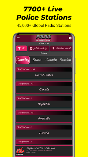 Captura de pantalla de Police Scanner 5-0: Live Radio