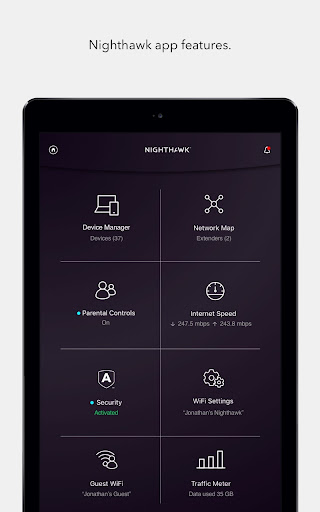 Captura de pantalla de NETGEAR Nighthawk WiFi Router
