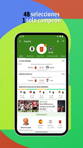 Captura de pantalla de BeSoccer: Resultados de Fútbol