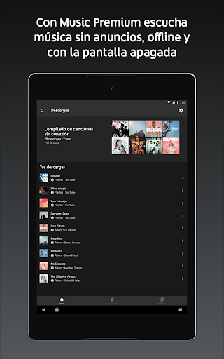 Captura de pantalla de YouTube Music