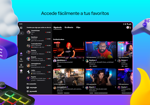 Captura de pantalla de Twitch: emisiones en directo